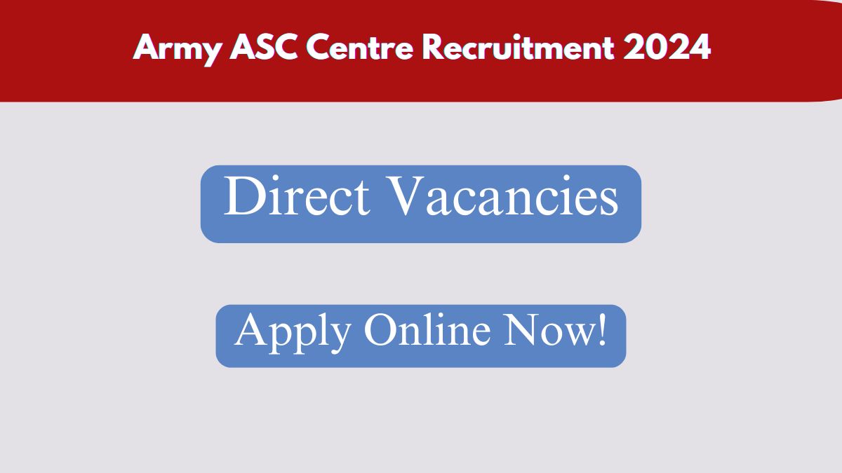 Army ASC Centre Recruitment 2024